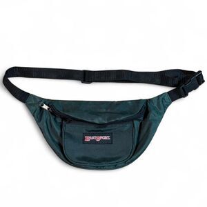 Y2K Vintage 90s Eastsport nylon fanny pack in dark forest green